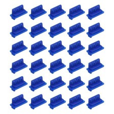 0.6 Inch USB Type A Dust Plug, 30 Pcs Anti Dust Plug Cover Female End, Blue