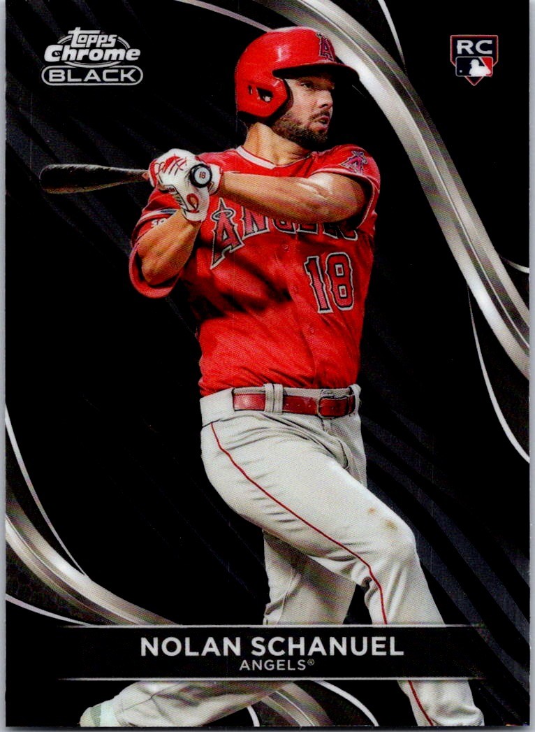 2024 Topps Chrome Black Nolan Schanuel #75 Los Angeles Angels