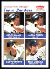 2004 Fleer Tradition #30 Jason Giambi / Andy Pettitte / Mike Mussina TL
