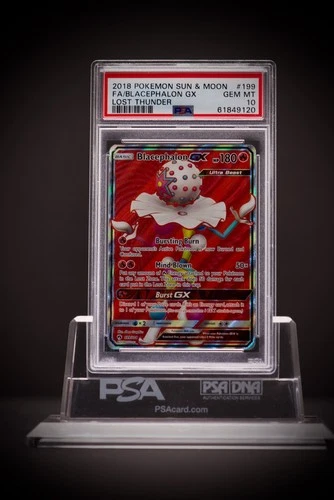 2018 Pokemon SM Lost Thunder Blacephalon GX 199/214 Full Art PSA 10