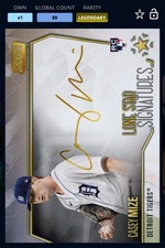 2021 Topps Bunt Stadium Club Gold Lone Star Sig Casey Mize RC Legendary Digital