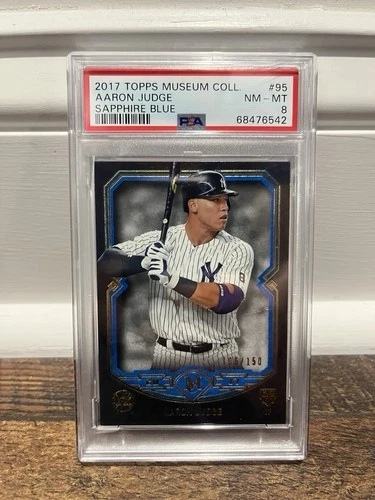 2017 Topps Museum Collection #95 Aaron Judge Sapphire Blue /150 RC - PSA 8