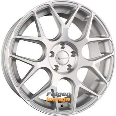 4 Alufelgen EMOTION-WHEELS MASH Silber Matt Frontpoliert 9,5x19 ET35 5x120