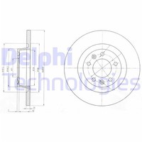 2X Delphi Bremsscheiben Hinten 290Mm Voll Passend FÜR CitroËN Jumpy Fiat Scudo