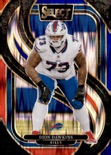 Dion Dawkins 2024 Panini Select Red & Blue Prizm Shock