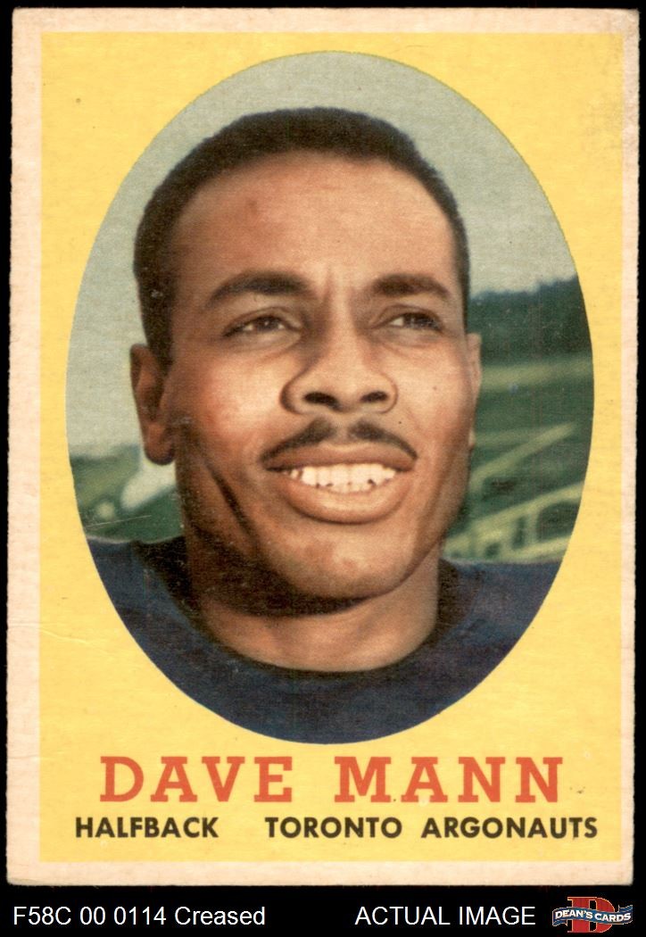 1958 Topps CFL #46 Dave Mann Oregon St 3 - VG
