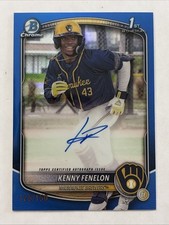 Kenny Fenelon Bowman Chrome 2025 Blue Refractor /150 Auto