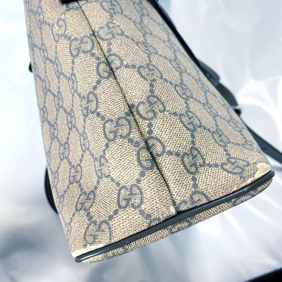 GUCCI 2way GG Supreme 353440 200047 Shoulder Bag PVC Gray