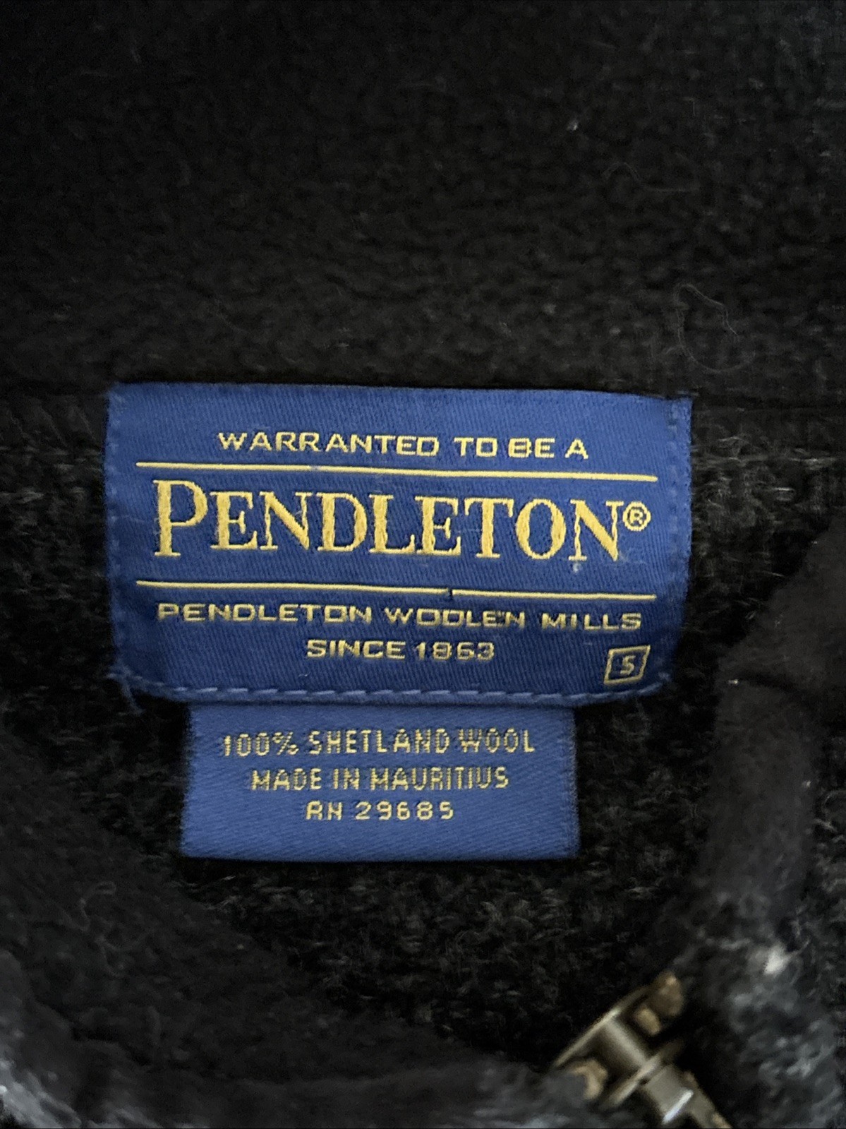 Pendleton Full Zip Cardigan Sweater Shetland Wool… - image 7