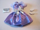 BARBIE FASHION CLOTHES ~ PURPLE/SILVER SATIN+TULLE OUTFIT w/ACCESSORIES SET