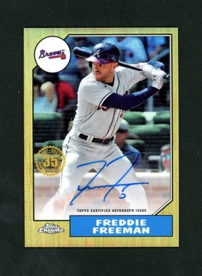 2022 Topps Chrome 1987 Gold Freddie Freeman Auto /50
