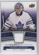 2017 Toronto Maple Leafs Centennial Leaf Materials Frederik Andersen #ML-FA 0c3