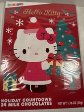 Hello Kitty Christmas Holiday Countdown 24 Milk Chocolates Find Her Gift NEW