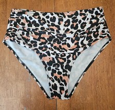 Bikini Bottom Leopard Print Size Medium Women's Swim Wear Swim Suit