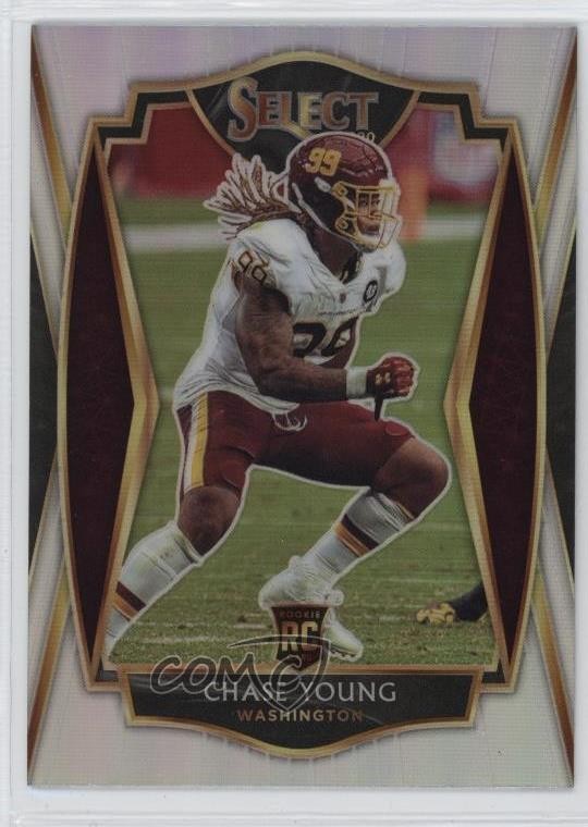2020 Panini Select Premier Level Silver Prizm Chase Young #164 Rookie RC 1c9k