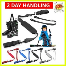 Ski Strap and Pole Carrier Skiing Accessories Downhill Adjustable Anti Slip S...