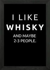 I Like Whisky Framed Wall Art Poster Canvas Print Picture