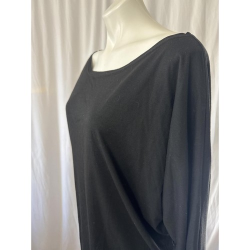 Poetsky - Black Off-Shoulder Long Sleeve Top - Large - Picture 2 of 8
