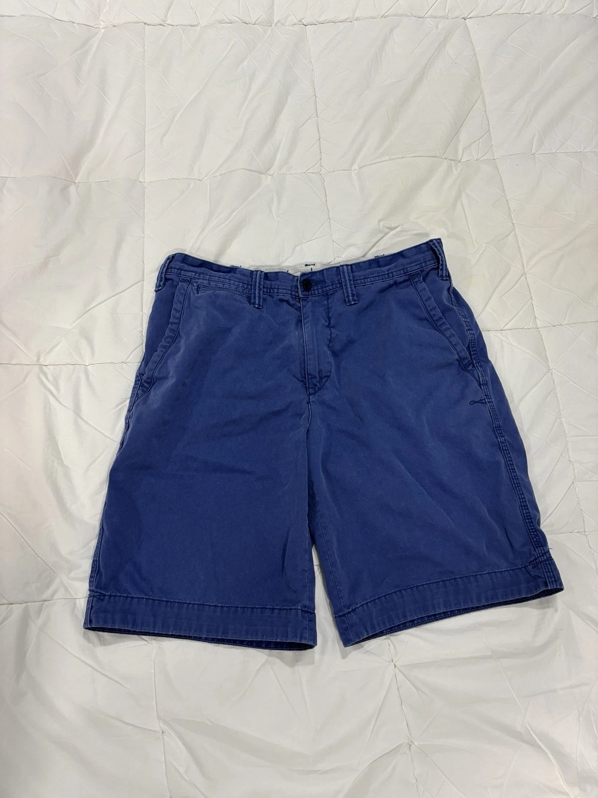 Polo Ralph Lauren Shorts Mens 34 Blue Relaxed Fit Chino Faded