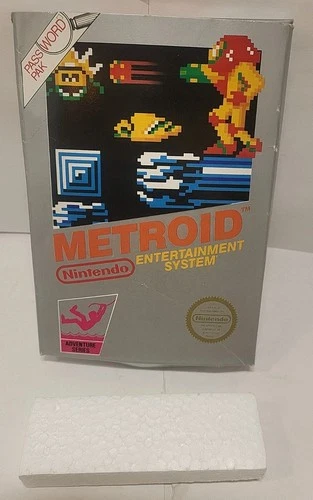 Metroid NES Original BOX ONLY NO GAME Authentic Nintendo 1987 W/Styrofoam  - product listing photo