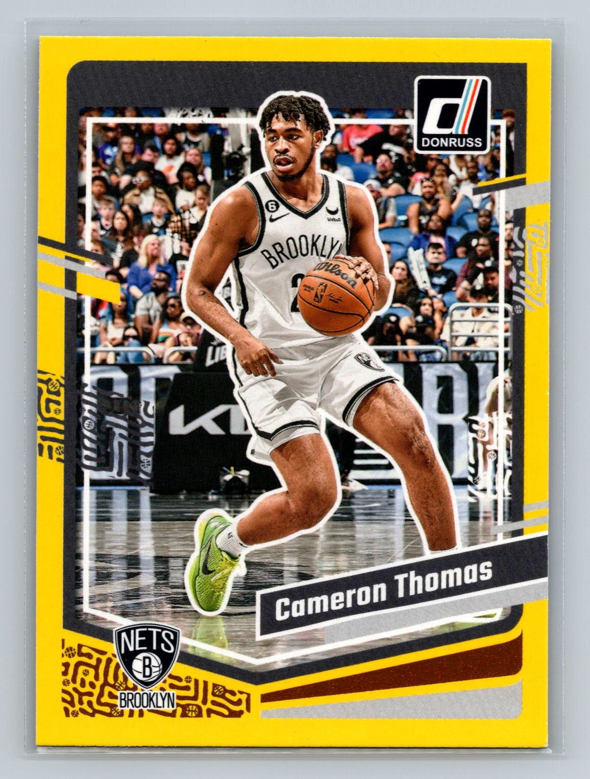 Cameron Thomas 2023-24 Donruss #69 Yellow Flood Brooklyn Nets