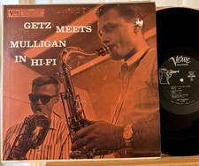 Stan Getz Gerry Mulligan Getz Meets Mulligan in Hi-Fi Vinyl LP Verve MGV-8249 Stan Getz Gerry Mulligan Getz Meets Mulligan in Hi-Fi Vinyl LP Verve MGV-8249