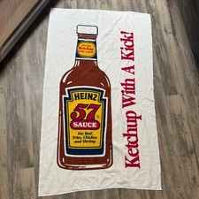 Heinz 57 Sauce Towel Vtg Promo Giveaway R.A. Brooks USA Made Ketchup with a Kick