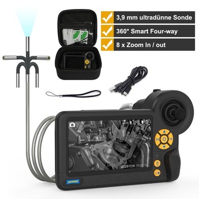 Endoscope Camera Articulating Borescope 1080P HD Industrial Inspection 3.9mm