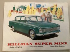 Hillman Super Minx 1963-64 UK Market A4  Sales Brochure