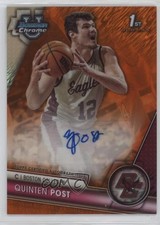 2023-24 Bowman U Chrome Orange Shimmer Refractor 15/25 Quinten Post Auto rf2