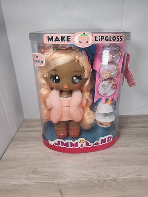 Yummiland Large Scented Girl Doll Piper Peach + Diy Lipgloss Pet  Adorable