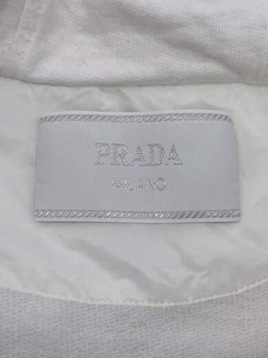 PRADA Zip Hoodie/ XL/ Cotton/ White/ UJL19A R212 10UF thumbnail 3