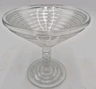 Vintage 1930’s Art Deco Anchor Hocking Manhattan Ribbed Compote Martini Glass EC