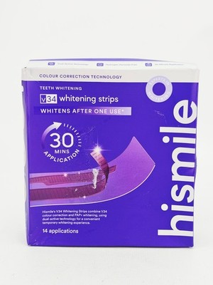 HiSmile Teeth Whitening Strips V34 Purple Teeth Strips Brighten 14 Applications