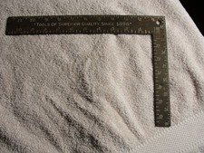 ~Vintage~ Nicholls Tools, Ottumwa, Iowa, 12” X 8” copper (coated?) square, G+-VG