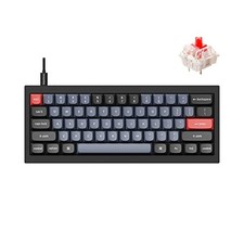 Keychron Q4 QMK Mechanical Keyboard Gateron G Pro Red Switch - Carbon Black-B