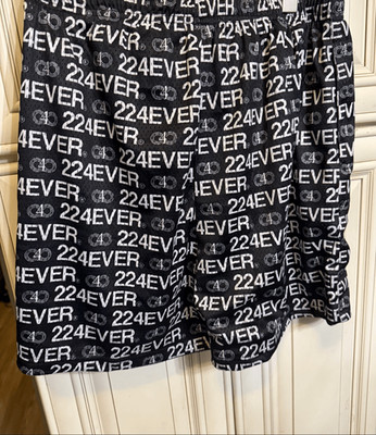 2Day2morrow4ever Men's Staple Double Layer Mesh Shorts Black White Size Large