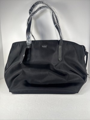 Botkier Black Nylon Large Tote Bag With Leather Trim 