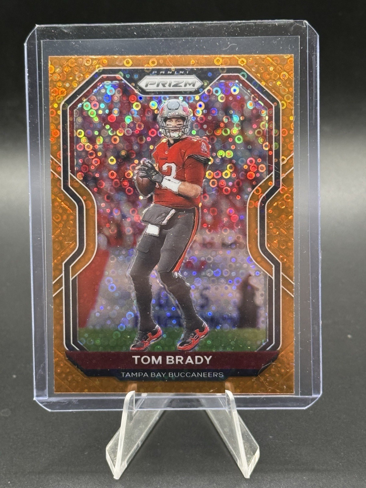 2020 Tom Brady Prizm Orange Disco #255