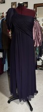 Women  s Purple one Shoulder Formal Prom Evening Gown Sz 12P