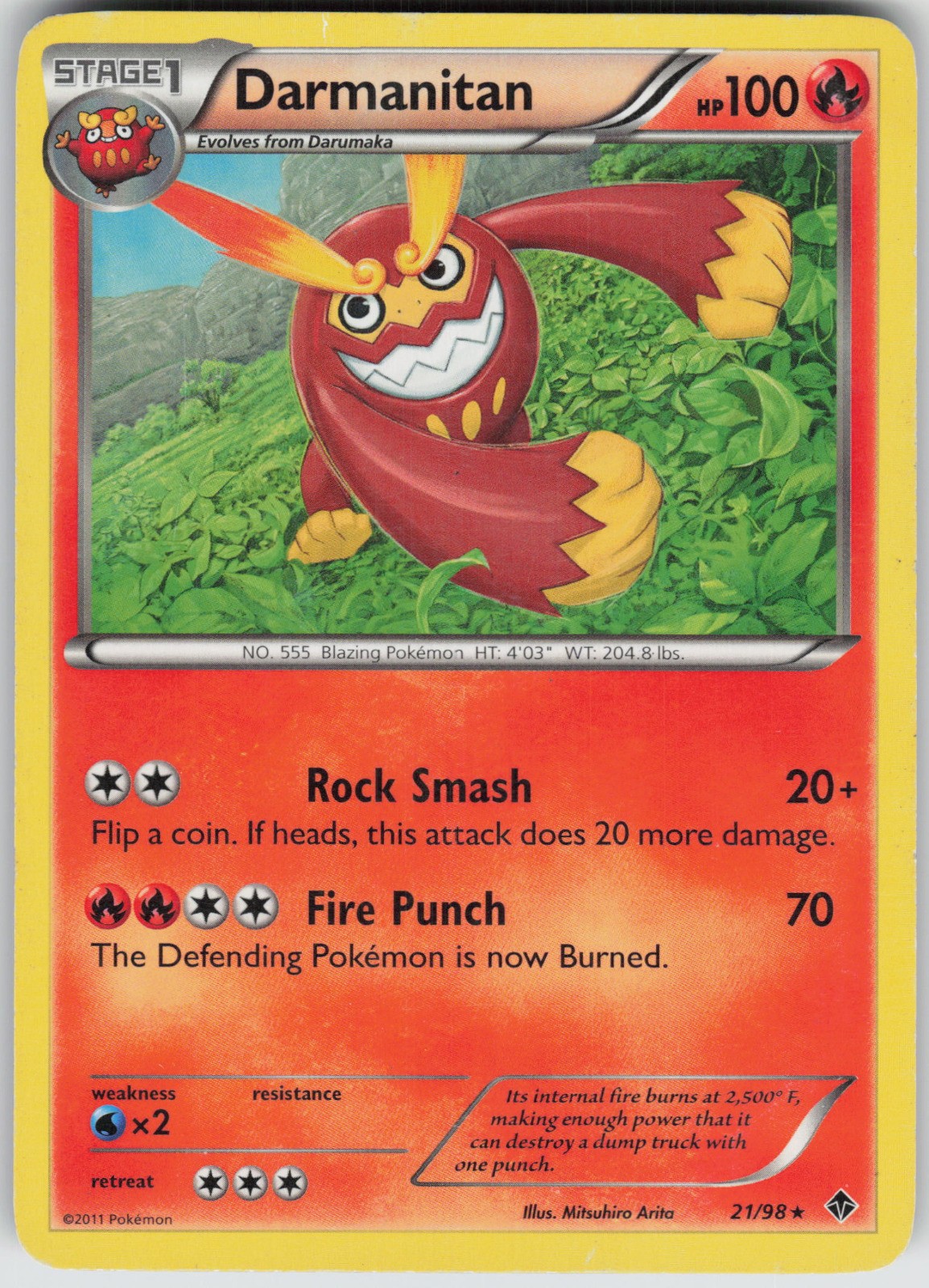 Darmanitan Rare Emerging Powers 21/98 MP