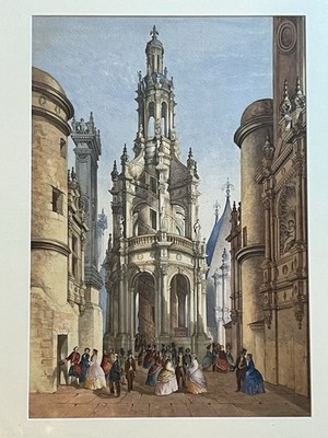 Ein feines Aquarell aus dem 19. Jahrhundert - Manier / Circle of Samuel Prout - Research Req