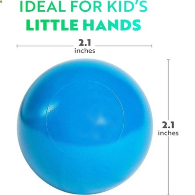 Soft Plastic Mini Ball Pit Balls 50 Count - w/ 8 Vibrant Colors - Crush Proof...
