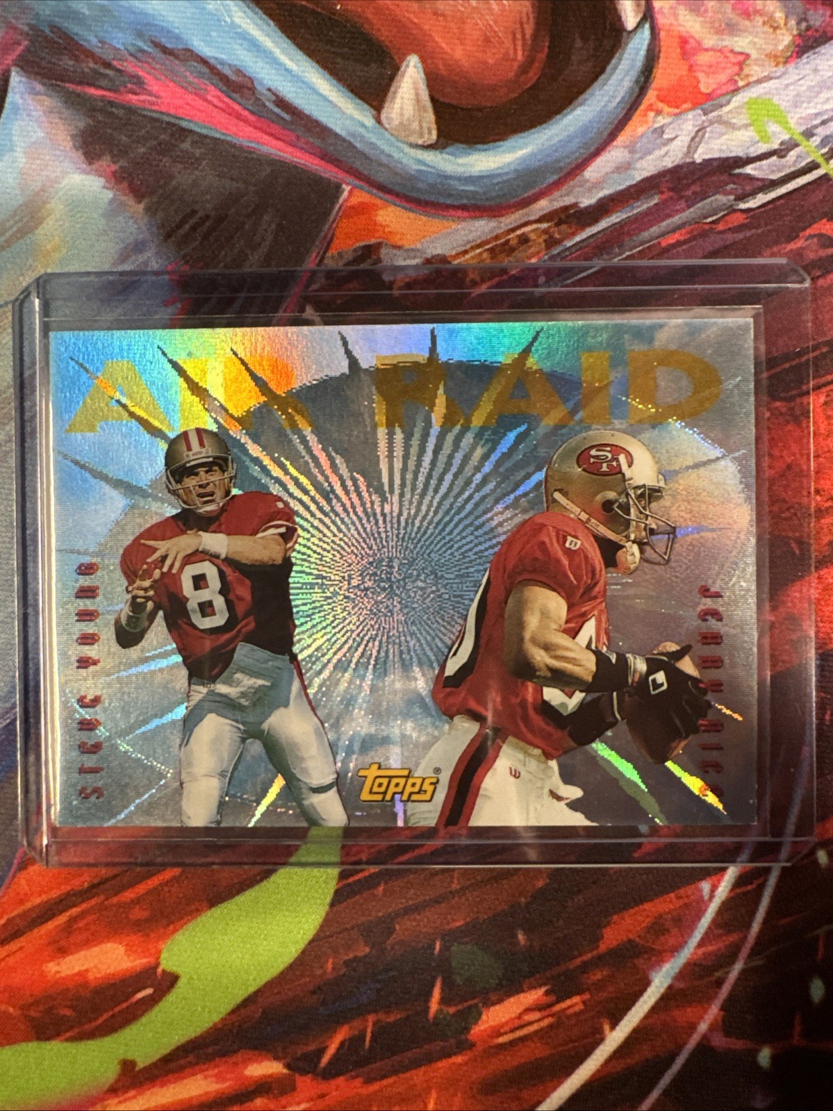1995 Topps Air Raid #AR1 Jerry Rice Steve Young 
