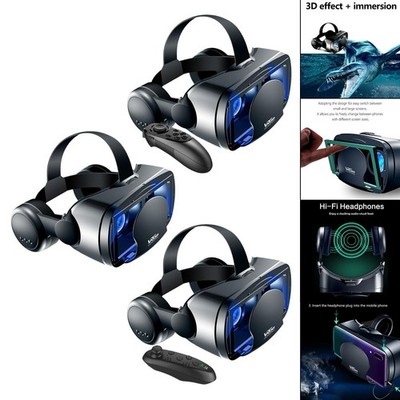 3D-VR-Brille, Riesenbildschirm, 360-Grad-Filme, einstellbarer, immersiver