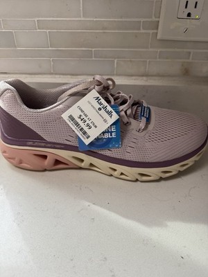 NWT Skechers Glide Step Shoes Womens 9.5 Mauve Air Cooled Memory Foam Sneakers