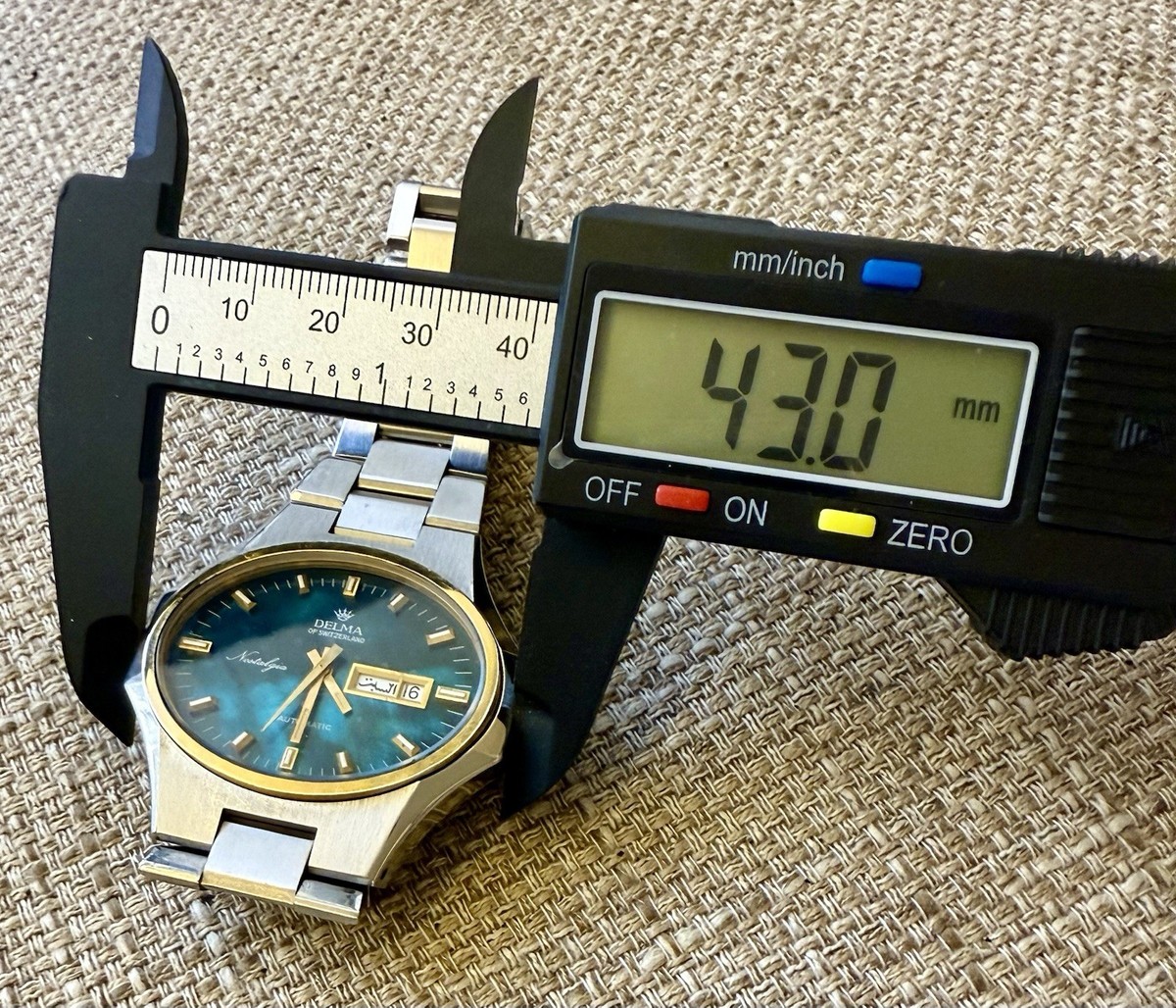 Vintage Delma Nostalgia Swiss Automatic – Turquoise Mother of