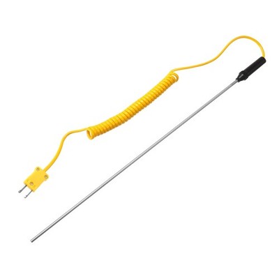 Oberfläche Thermoelement 12'' Sonde K Typ Gelb Aufgespult Draht -50 bis 650C