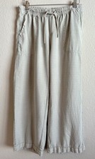 Splendid Women's Wide Leg Pants Beige Lyocell Linen Women s M Travel Comfortable
