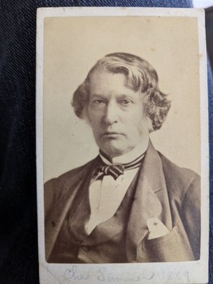 Rare Charles Sumner CDV Photo Soon Before Death  1869